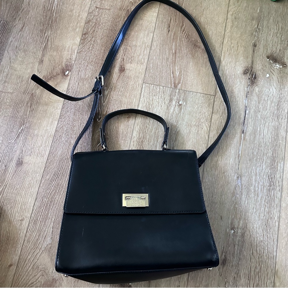 Large black kate spade tote bag